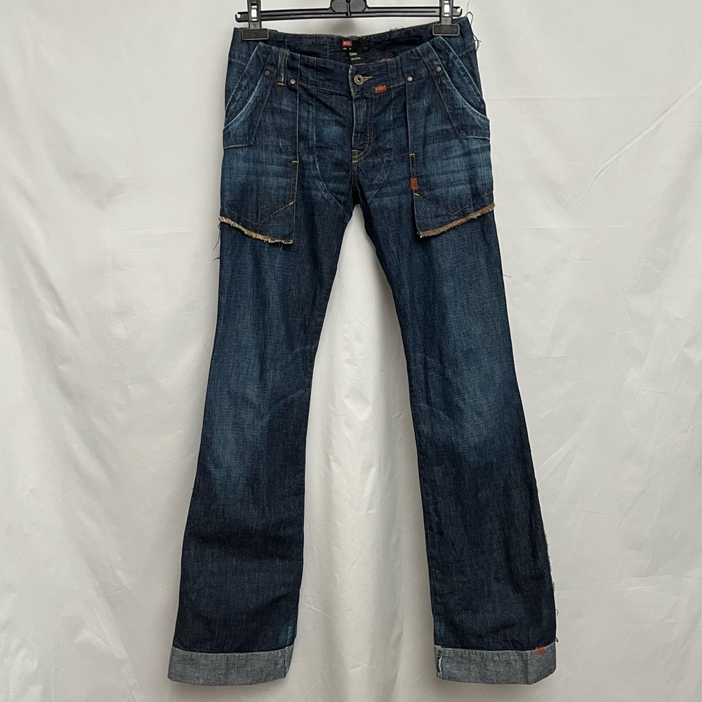 Diesel Dark Blue Flare & Wide Leg Jeans